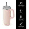 imageSwell Recycled Stainless Steel Tumbler XL with Straw and Handle 30oz Onyx Triple Layered Vacuum Insulated Container Keeps Drinks Cold 36 hours and Hot for 9 BPA FreeHimalayan Salt