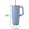 imageSwell Recycled Stainless Steel Tumbler XL with Straw and Handle 30oz Onyx Triple Layered Vacuum Insulated Container Keeps Drinks Cold 36 hours and Hot for 9 BPA FreeHydrangea Blue