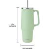 imageSwell Recycled Stainless Steel Tumbler XL with Straw and Handle 30oz Onyx Triple Layered Vacuum Insulated Container Keeps Drinks Cold 36 hours and Hot for 9 BPA FreePistachio
