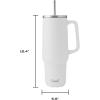 imageSwell Recycled Stainless Steel Tumbler XL with Straw and Handle 30oz Onyx Triple Layered Vacuum Insulated Container Keeps Drinks Cold 36 hours and Hot for 9 BPA FreeMoonstone