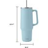 imageSwell Recycled Stainless Steel Tumbler XL with Straw and Handle 30oz Onyx Triple Layered Vacuum Insulated Container Keeps Drinks Cold 36 hours and Hot for 9 BPA FreePowder Blue