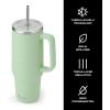 imageSwell Recycled Stainless Steel Tumbler XL with Straw and Handle 30oz Onyx Triple Layered Vacuum Insulated Container Keeps Drinks Cold 36 hours and Hot for 9 BPA FreePistachio