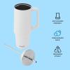imageSwell Recycled Stainless Steel Tumbler XL with Straw and Handle 30oz Onyx Triple Layered Vacuum Insulated Container Keeps Drinks Cold 36 hours and Hot for 9 BPA FreeMoonstone