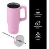 imageSwell Recycled Stainless Steel Tumbler XL with Straw and Handle 30oz Onyx Triple Layered Vacuum Insulated Container Keeps Drinks Cold 36 hours and Hot for 9 BPA FreeHydrangea Pink