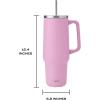 imageSwell Recycled Stainless Steel Tumbler XL with Straw and Handle 30oz Onyx Triple Layered Vacuum Insulated Container Keeps Drinks Cold 36 hours and Hot for 9 BPA FreeHydrangea Pink