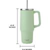 imageSwell Recycled Stainless Steel Tumbler XL with Straw and Handle 30oz Onyx Triple Layered Vacuum Insulated Container Keeps Drinks Cold 36 hours and Hot for 9 BPA FreePistachio