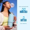 imageSwell Recycled Stainless Steel Tumbler XL with Straw and Handle 30oz Onyx Triple Layered Vacuum Insulated Container Keeps Drinks Cold 36 hours and Hot for 9 BPA FreePowder Blue