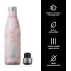 imageSwell Stainless Steel 17oz Water Bottle Geode Rose Color TripleLayer Vacuum Insulated to Keep Drinks Cold 36 Hours and Hot 18 Hours BPA Free