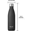 imageSwell Stainless Steel 17oz Water Bottle Onyx Black TripleLayer Vacuum Insulated for 36 Hours Cold 18 Hours Hot BPAFree Durable and PortableOnyx