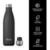imageSwell Stainless Steel 17oz Water Bottle Onyx Black TripleLayer Vacuum Insulated for 36 Hours Cold 18 Hours Hot BPAFree Durable and PortableOnyx