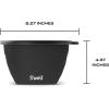 imageSwell Stainless Steel 64oz Salad Bowl Kit in Onyx Comes with 2oz Condiment Container and Removable Tray for Organized Serving LeakProof and Dishwasher Safe