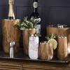 imageSwell Stainless Steel Champagne Flute 6oz Teakwood Triple Layered Vacuum Insulated Container Keeps Drinks Colder for Longer BPA Free BarwareCalacatta Gold
