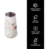 imageSwell Stainless Steel Champagne Flute 6oz Teakwood Triple Layered Vacuum Insulated Container Keeps Drinks Colder for Longer BPA Free BarwareCalacatta Gold