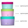 imageSwell Stainless Steel Food Canister Set Of Three 10oz 16oz and 24oz Pastel Paradise Single Walled Durable Construction BPA Free Dishwasher SafePastel Paradise