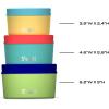 imageSwell Stainless Steel Food Canister Set Of Three 10oz 16oz and 24oz Pastel Paradise Single Walled Durable Construction BPA Free Dishwasher SafeTropical Smoothie