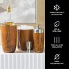 imageSwell Stainless Steel Ice Bucket XL 100oz Teakwood Includes Lid And Scoop Triple Layered Vacuum Insulated Container Keeps Ice Colder for Longer BPA Free BarwareTeakwood