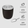 imageSwell Stainless Steel Ice Bucket XL 100oz Teakwood Includes Lid And Scoop Triple Layered Vacuum Insulated Container Keeps Ice Colder for Longer BPA Free BarwareOnyx
