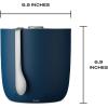 imageSwell Stainless Steel Ice Bucket XL 100oz Teakwood Includes Lid And Scoop Triple Layered Vacuum Insulated Container Keeps Ice Colder for Longer BPA Free BarwareAzurite