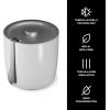 imageSwell Stainless Steel Ice Bucket XL 100oz Teakwood Includes Lid And Scoop Triple Layered Vacuum Insulated Container Keeps Ice Colder for Longer BPA Free BarwareAngel Food