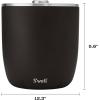 imageSwell Stainless Steel Ice Bucket XL 100oz Teakwood Includes Lid And Scoop Triple Layered Vacuum Insulated Container Keeps Ice Colder for Longer BPA Free BarwareOnyx