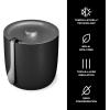 imageSwell Stainless Steel Ice Bucket XL 100oz Teakwood Includes Lid And Scoop Triple Layered Vacuum Insulated Container Keeps Ice Colder for Longer BPA Free BarwareOnyx