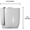 imageSwell Stainless Steel Ice Bucket XL 100oz Teakwood Includes Lid And Scoop Triple Layered Vacuum Insulated Container Keeps Ice Colder for Longer BPA Free BarwareAngel Food