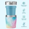 imageSwell Stainless Steel Ice Cream Chiller 16oz Teakwood Triple Layered Vacuum Insulated Container Keeps Ice Cream Frozen For Up To Four Hours BPA FreeCandy Cloud