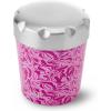 imageSwell Stainless Steel Ice Cream Chiller 16oz Teakwood Triple Layered Vacuum Insulated Container Keeps Ice Cream Frozen For Up To Four Hours BPA FreeStrawberry Swirl