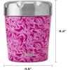 imageSwell Stainless Steel Ice Cream Chiller 16oz Teakwood Triple Layered Vacuum Insulated Container Keeps Ice Cream Frozen For Up To Four Hours BPA FreeStrawberry Swirl