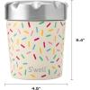 imageSwell Stainless Steel Ice Cream Chiller 16oz Teakwood Triple Layered Vacuum Insulated Container Keeps Ice Cream Frozen For Up To Four Hours BPA FreeSweet Sprinkle