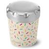 imageSwell Stainless Steel Ice Cream Chiller 16oz Teakwood Triple Layered Vacuum Insulated Container Keeps Ice Cream Frozen For Up To Four Hours BPA FreeSweet Sprinkle