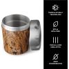 imageSwell Stainless Steel Ice Cream Chiller 16oz Teakwood Triple Layered Vacuum Insulated Container Keeps Ice Cream Frozen For Up To Four Hours BPA FreeTeakwood