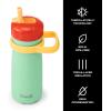 imageSwell Stainless Steel Kids Traveler with Flip Straw Lid 16oz Lime Sherbet Triple Layered Vacuum Insulated Containers Keeps Drinks Cold for 24 Hours BPA Free Easy Carrying On the GoSpring Green
