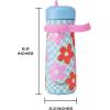 imageSwell Stainless Steel Kids Traveler with Flip Straw Lid 16oz Lime Sherbet Triple Layered Vacuum Insulated Containers Keeps Drinks Cold for 24 Hours BPA Free Easy Carrying On the GoPink Petal
