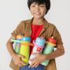 imageSwell Stainless Steel Kids Traveler with Flip Straw Lid 16oz Lime Sherbet Triple Layered Vacuum Insulated Containers Keeps Drinks Cold for 24 Hours BPA Free Easy Carrying On the GoSpring Green