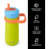imageSwell Stainless Steel Kids Traveler with Flip Straw Lid 16oz Lime Sherbet Triple Layered Vacuum Insulated Containers Keeps Drinks Cold for 24 Hours BPA Free Easy Carrying On the GoLime Sherbet