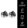 imageSwell Stainless Steel Mini Canister Set of Two 2oz Pink And Mauve Pyrite Single Walled Durable Construction Leakproof Silicone Lids Dishwasher SafeBlack