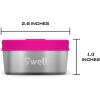 imageSwell Stainless Steel Mini Canister Set of Two 2oz Pink And Mauve Pyrite Single Walled Durable Construction Leakproof Silicone Lids Dishwasher SafeDragonfruitKiwi