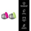 imageSwell Stainless Steel Mini Canister Set of Two 2oz Pink And Mauve Pyrite Single Walled Durable Construction Leakproof Silicone Lids Dishwasher SafeDragonfruitKiwi