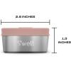 imageSwell Stainless Steel Mini Canister Set of Two 2oz Pink And Mauve Pyrite Single Walled Durable Construction Leakproof Silicone Lids Dishwasher SafePinkMauve Pyrite