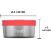 imageSwell Stainless Steel Mini Canister Set of Two 2oz Pink And Mauve Pyrite Single Walled Durable Construction Leakproof Silicone Lids Dishwasher SafeTangerineTurquoise