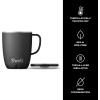 imageSwell Stainless Steel Mug with Handle 16oz Pink Topaz Triple Layered Vacuum Insulated Containers Keeps Drinks Cold for 10 Hours and Hot for 3 BPA FreeOnyx