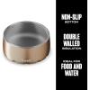 imageSwell Stainless Steel Pet Bowl 32oz Teakwood for Small to Medium Size Dogs Mess Free Design with Non Slip Rubber Bottom Dishwasher Safe BPA FreePyrite