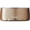 imageSwell Stainless Steel Pet Bowl 32oz Teakwood for Small to Medium Size Dogs Mess Free Design with Non Slip Rubber Bottom Dishwasher Safe BPA FreePyrite