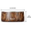 imageSwell Stainless Steel Pet Bowl 32oz Teakwood for Small to Medium Size Dogs Mess Free Design with Non Slip Rubber Bottom Dishwasher Safe BPA FreeTeakwood