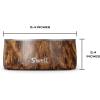 imageSwell Stainless Steel Pet Bowl 32oz Teakwood for Small to Medium Size Dogs Mess Free Design with Non Slip Rubber Bottom Dishwasher Safe BPA FreeTeakwood
