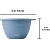 imageSwell Stainless Steel Salad Bowl Kit 64oz Desert Sky Comes with 2oz Mini Canister and Removable Tray for Organization Leakproof Easy to Clean Dishwasher Safe