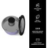 imageSwell Stainless Steel Salad Bowl Kit 64oz Hillside Lavender Comes with 2oz Mini Canister and Removable Tray for Organization Leakproof Easy to Clean Dishwasher Safe
