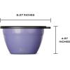 imageSwell Stainless Steel Salad Bowl Kit 64oz Hillside Lavender Comes with 2oz Mini Canister and Removable Tray for Organization Leakproof Easy to Clean Dishwasher Safe