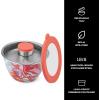 imageSwell Stainless Steel Salad Bowl Kit 64oz Marble Swirl Comes with 2oz Mini Canister and Removable Tray for Organization Leakproof Easy to Clean Dishwasher Safe